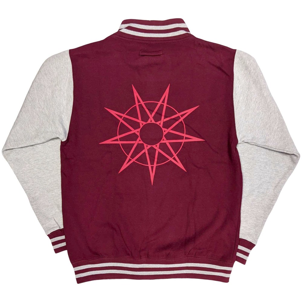 Slipknot - 9 Point Star Varsity Jacke - Rot/Grau
